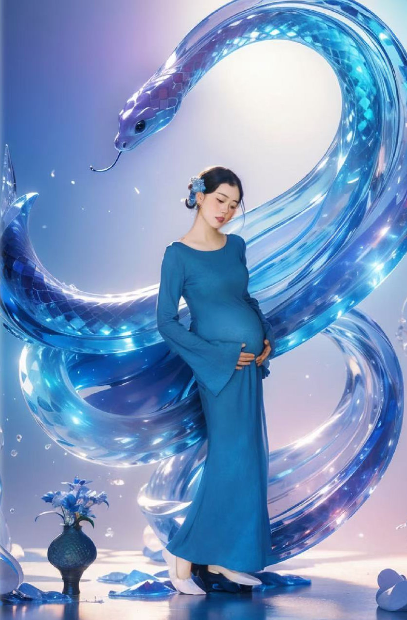 Crystal serpent portrait