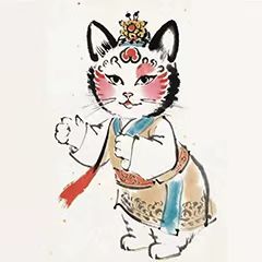Ink-style cat